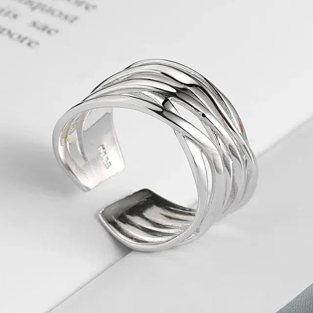 Vintage Silver Multilayer Earrings