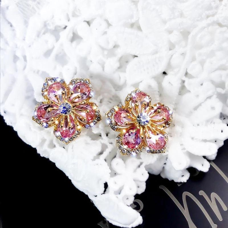 Multicolored Zirconia Earrings made of Sterling Silver