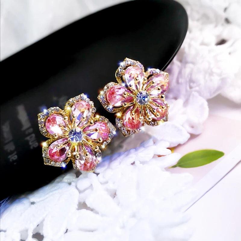 Multicolored Zirconia Earrings made of Sterling Silver