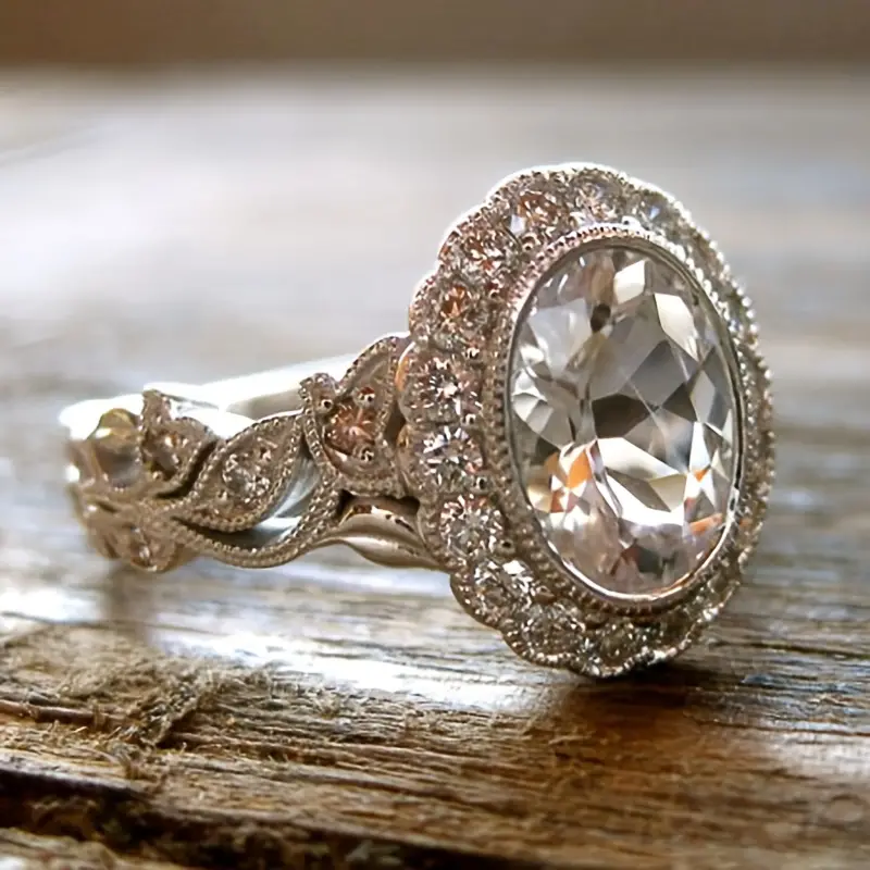 Heller glass ring with inlays