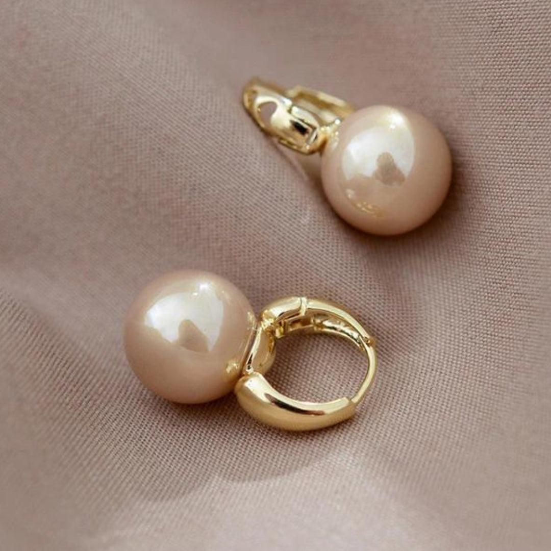 Gold-plated Bead Earrings