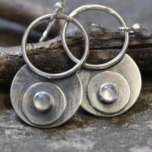 Double Silver-Plated Earrings