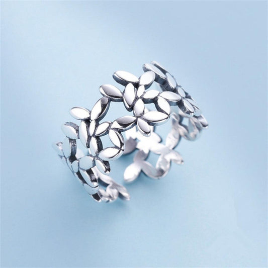 Adjustable Sterling Silver Ivy Ring