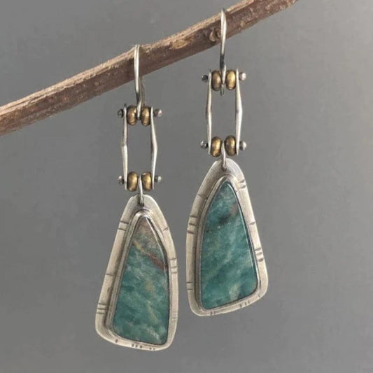 Vintage Mechanical Green Earrings