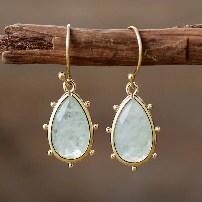 Vintage Moonstone Earrings in Gold